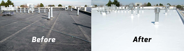 Before and After Roof Coating